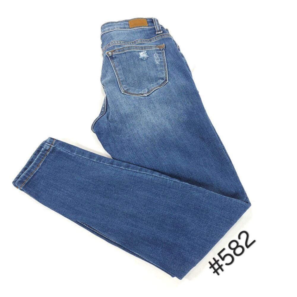 Judy Blue Skinny Casual Button Zip Medium Wash Denim Jeans Womens Size 5/27 Blue